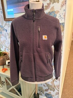Carhartt Women's Sherpa Fleece Jacket in Dark Gray